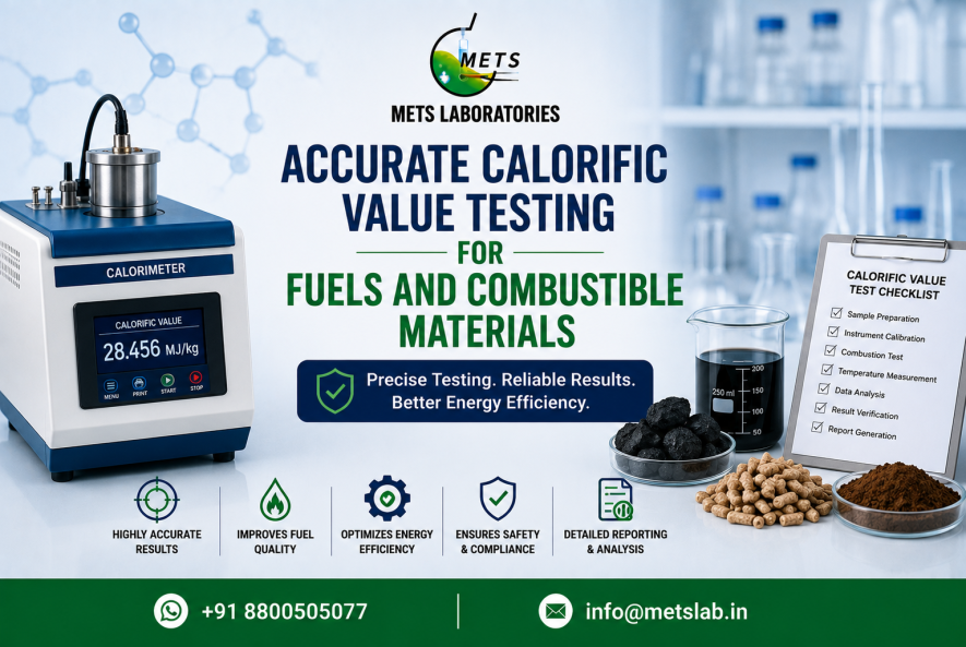 Evaluating fuel combustion heat release through accredited calorific value testing for fuels