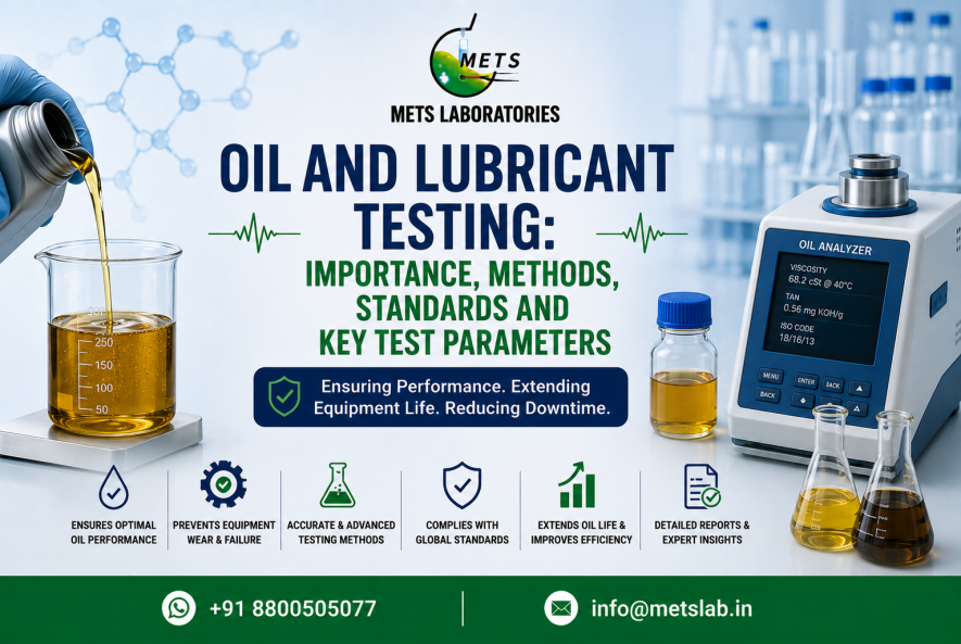 Laboratory viscometer executing oil and lubricant testing to measure kinematic viscosity