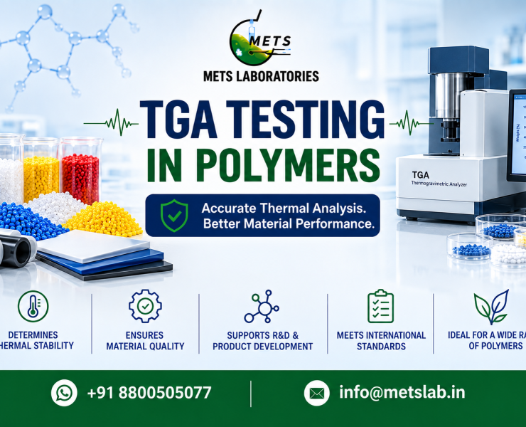 Thermogravimetric analyzer furnace chamber conducting TGA testing in polymers