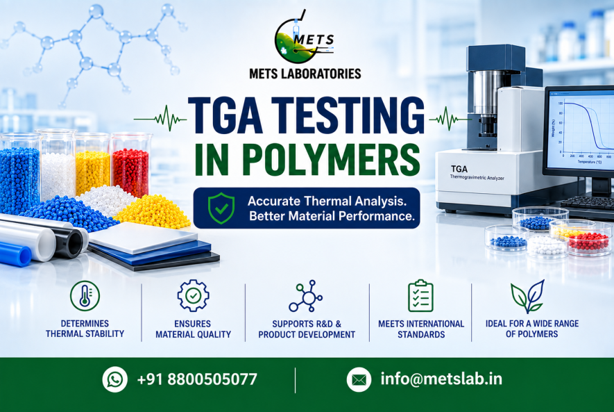 Thermogravimetric analyzer furnace chamber conducting TGA testing in polymers