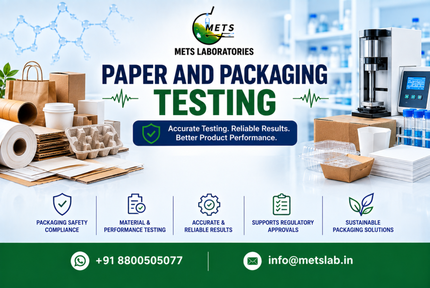 Professional Paper and Packaging Testing Banner